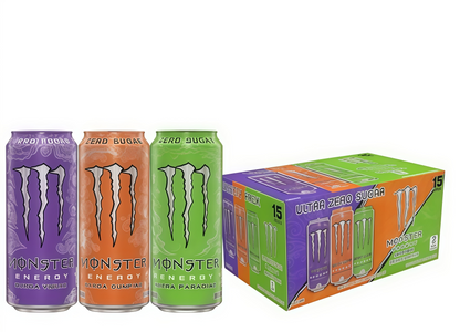 Fuel Your Grind, Not Your Calories. 15-Count Monster Zero Sugar Energy, Powered by B-Vitamins.