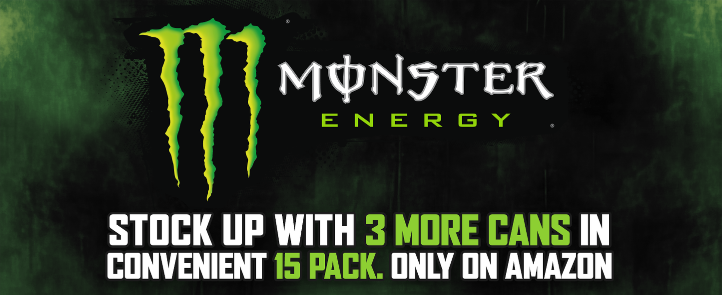 Fuel Your Grind, Not Your Calories. 15-Count Monster Zero Sugar Energy, Powered by B-Vitamins.