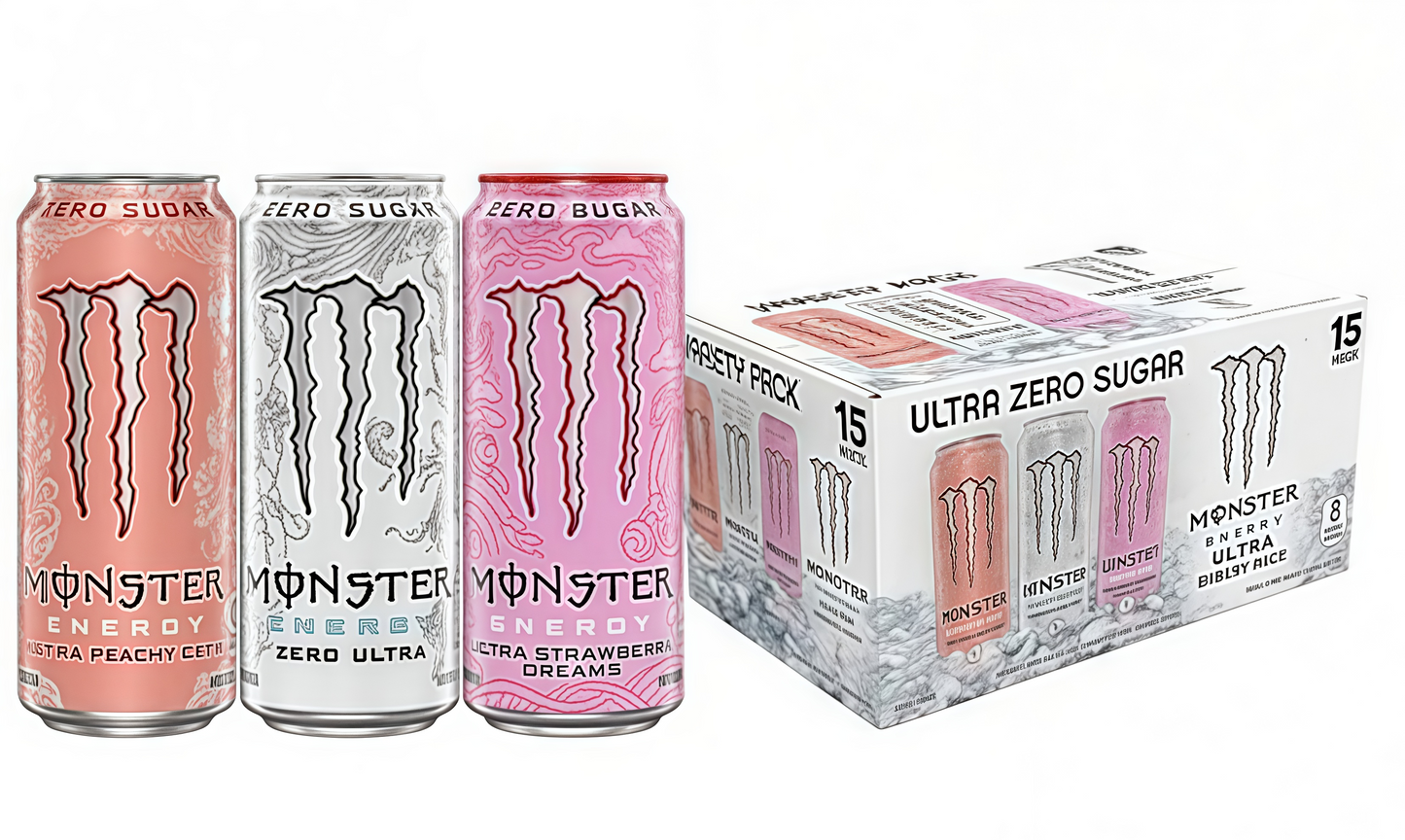 Fuel Your Grind, Not Your Calories. 15-Count Monster Zero Sugar Energy, Powered by B-Vitamins.